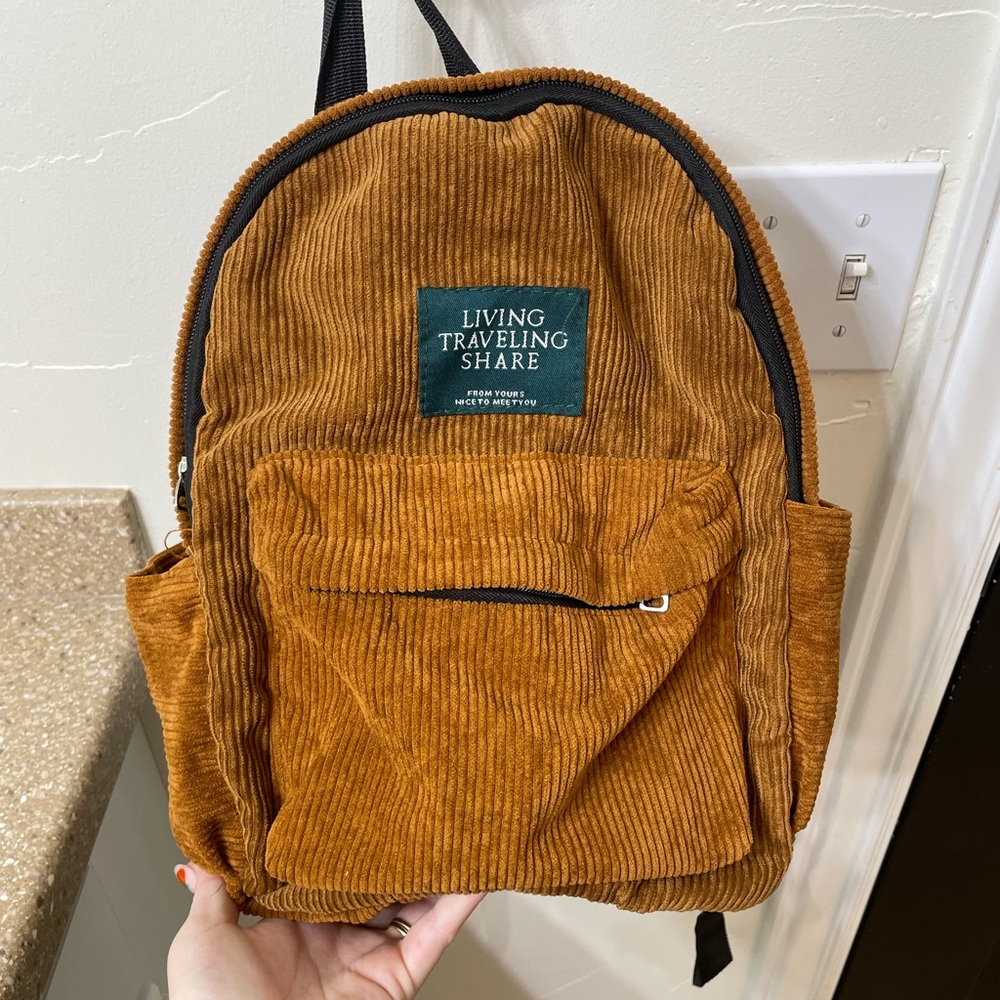 courdoroy backpack!